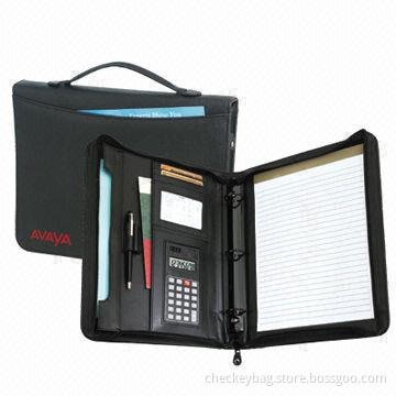 Ring binder portfolio, made of PU